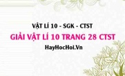 Giải Vật lí 10 trang 28 Chân trời sáng tạo SGK